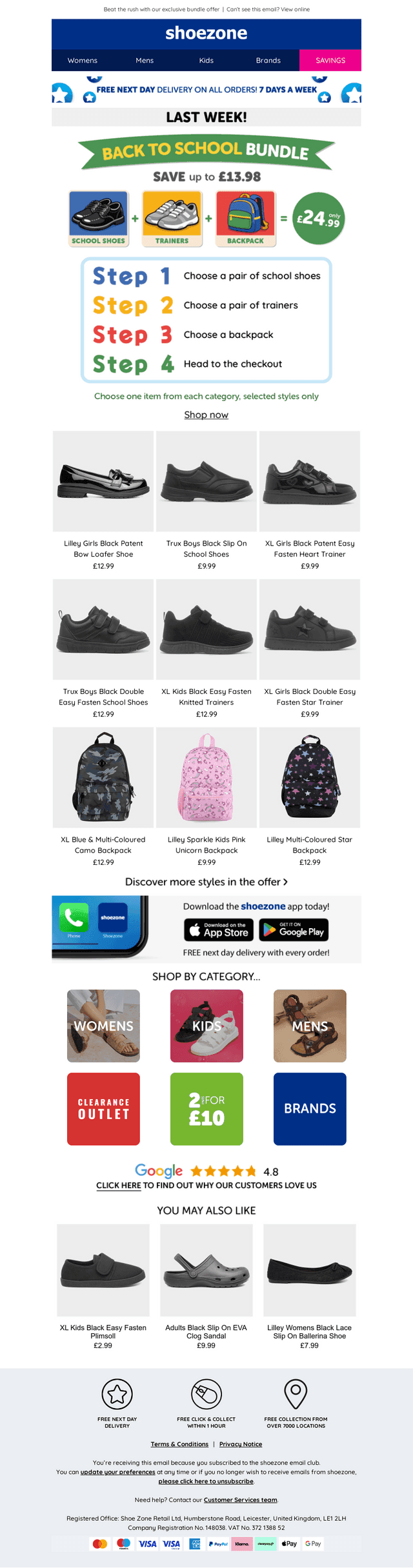 LAST week! SAVE up to £13.98 on school essentials