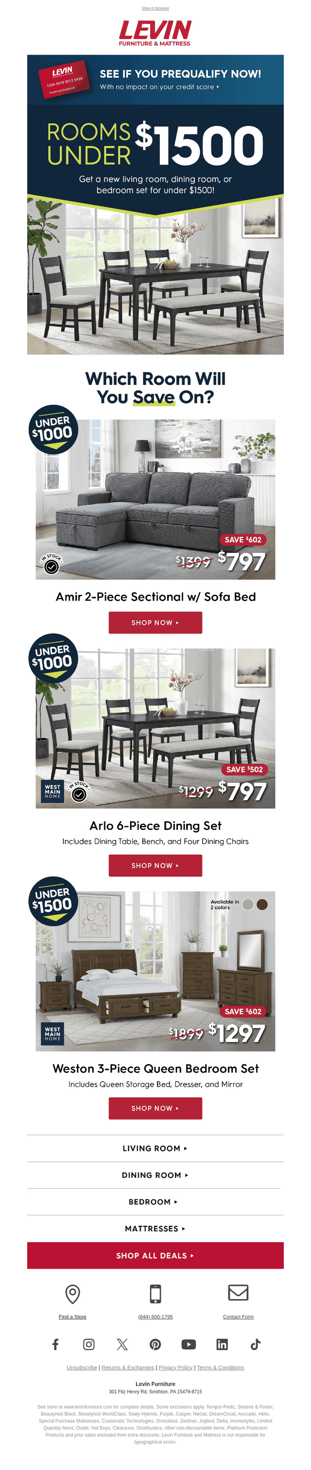 Stylish Room Sets, All Under $1,500 😍