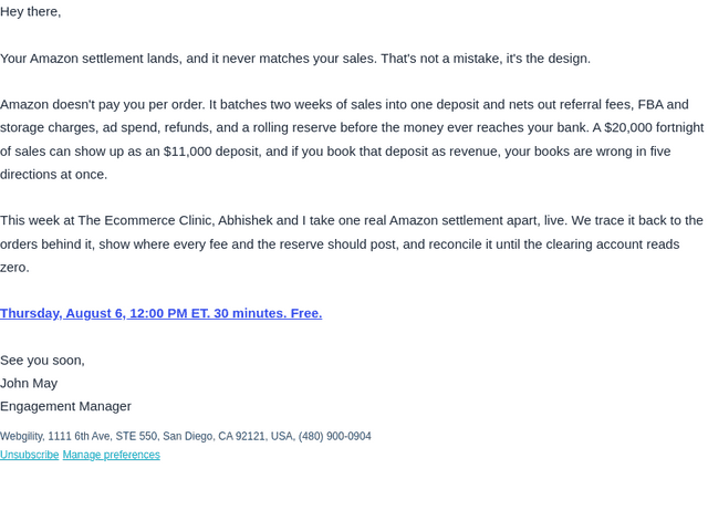 Your Amazon deposit isn't your revenue