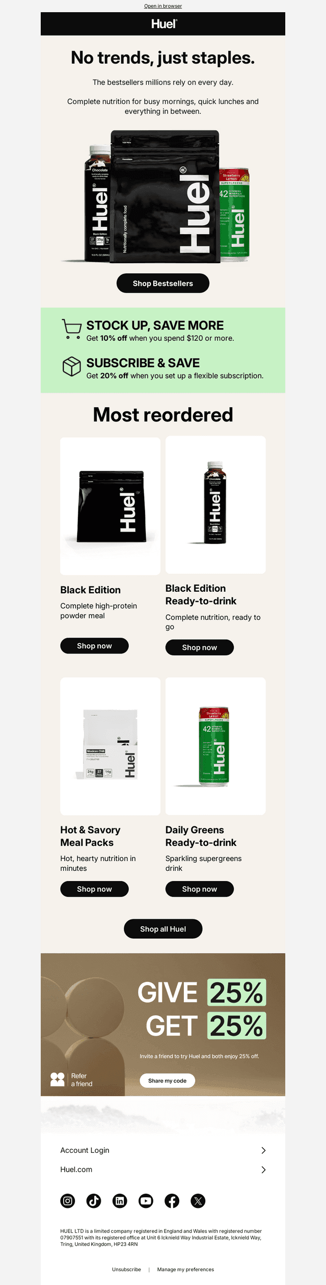 Huel email from Tue, Aug 4, 2026