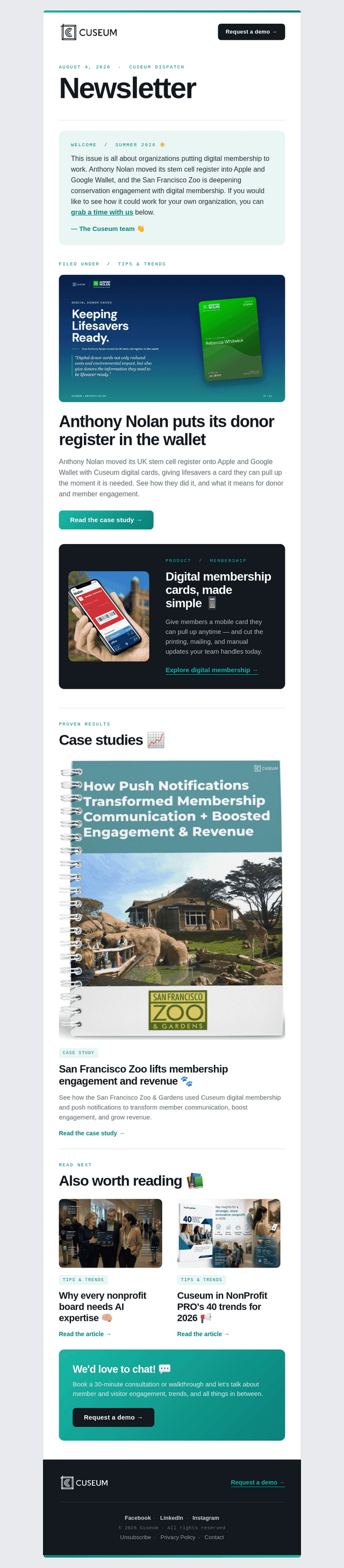Cuseum Newsletter - August Edition is here!