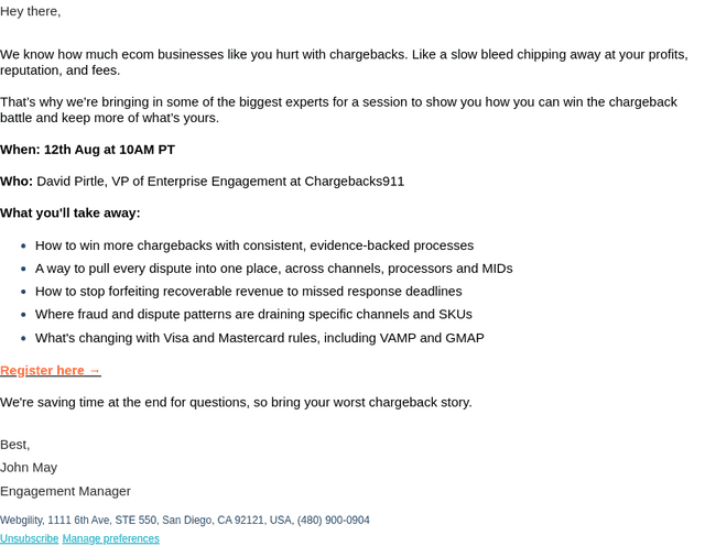 Webgility email from Tue, Aug 4, 2026