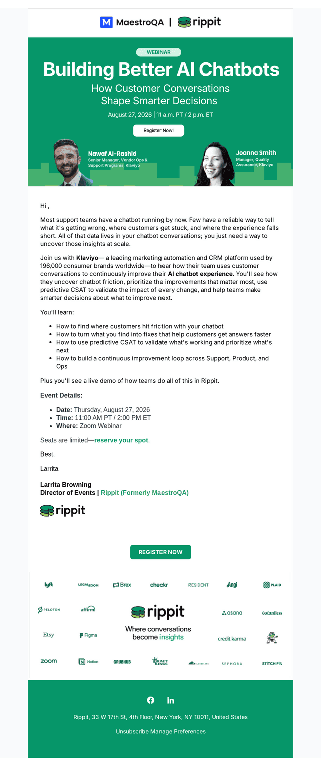 [Workshop] Building Better AI Chatbots: How Customer Conversations Shape Smarter Decisions