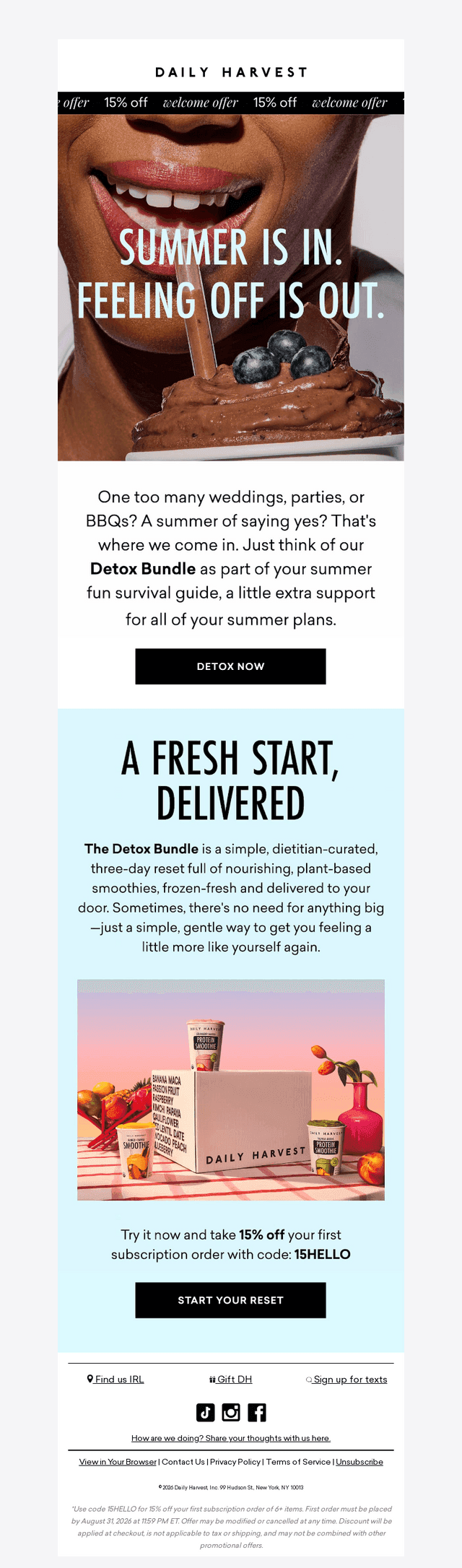 Daily Harvest email from Tue, Aug 4, 2026
