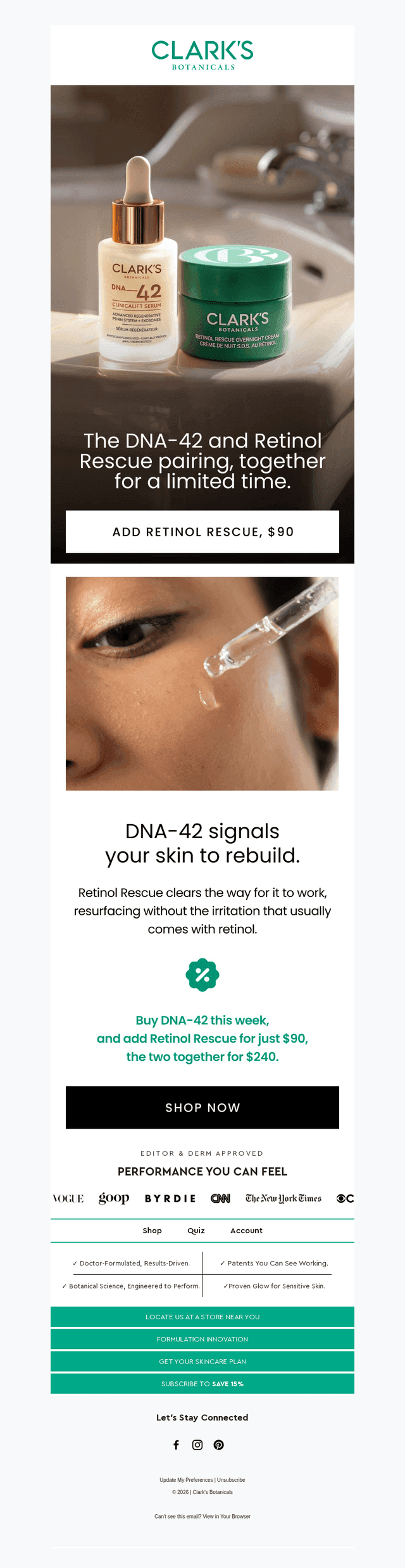 Two actives, one appointment with your future skin