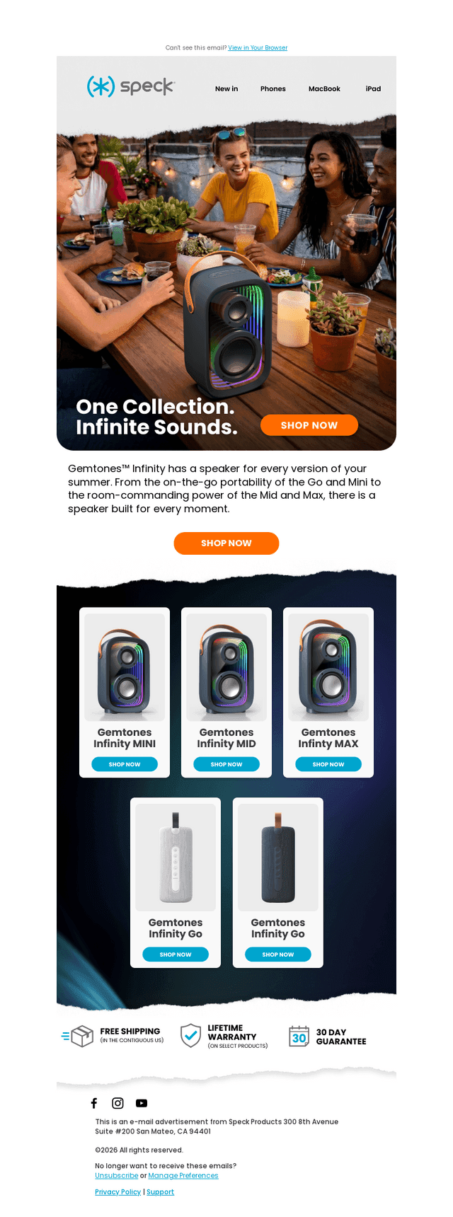 Speck Products email from Wed, Aug 5, 2026