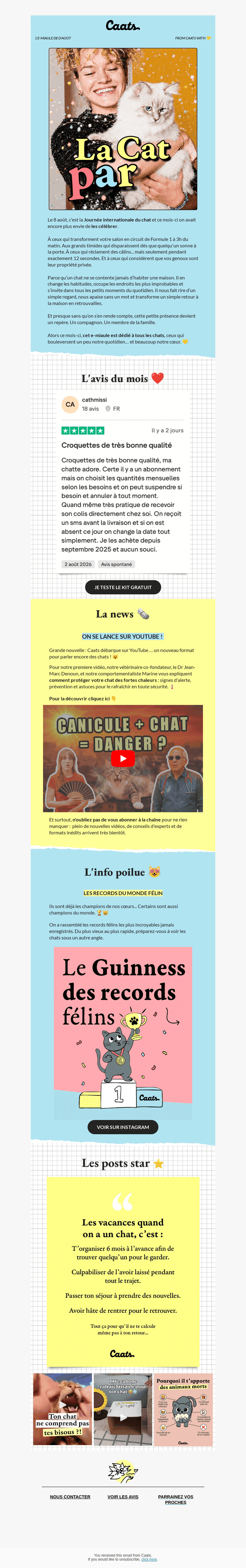 C'est la fête de ton chat ? 🥳