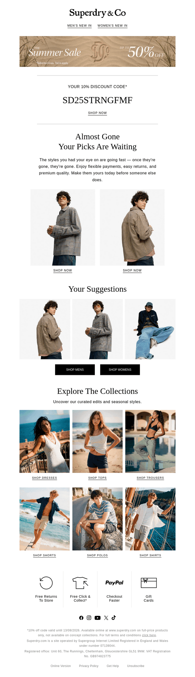 Superdry email from Wed, Aug 5, 2026