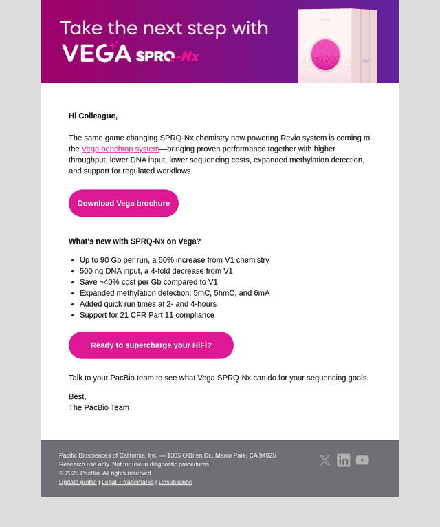 Reintroducing Vega system, supercharged with SPRQ-Nx!