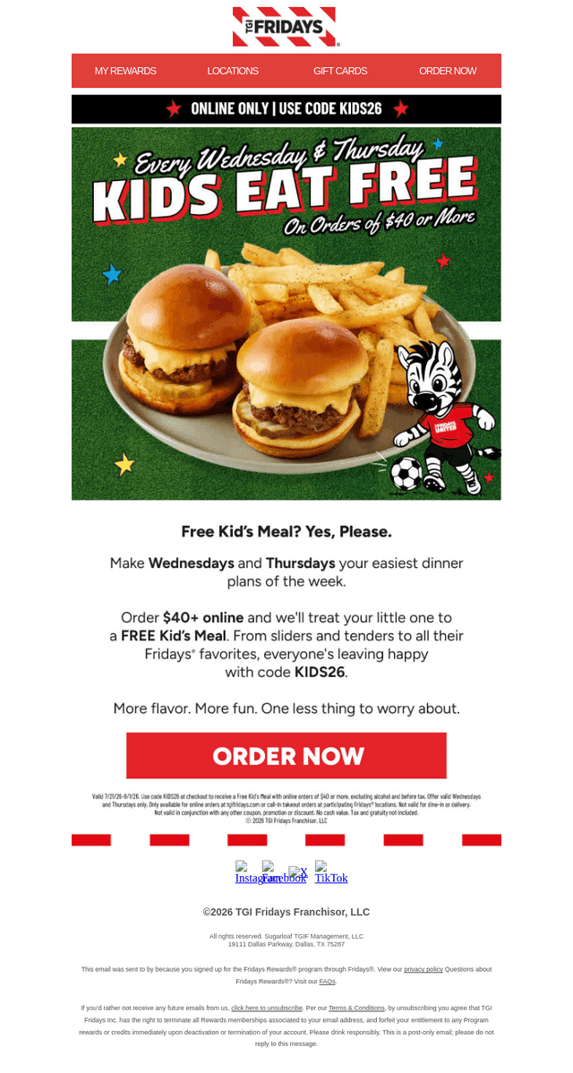 Free Kids Meal Inside 🍔