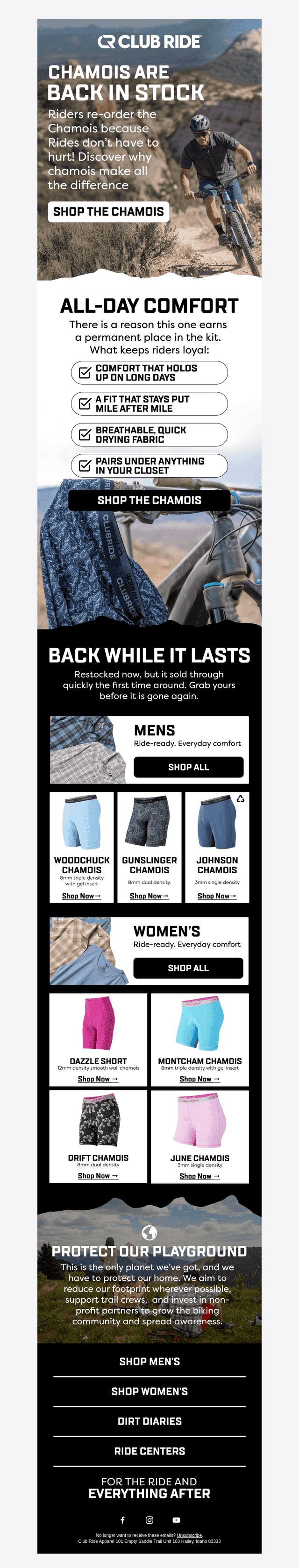 Club Ride Apparel email from Wed, Aug 5, 2026