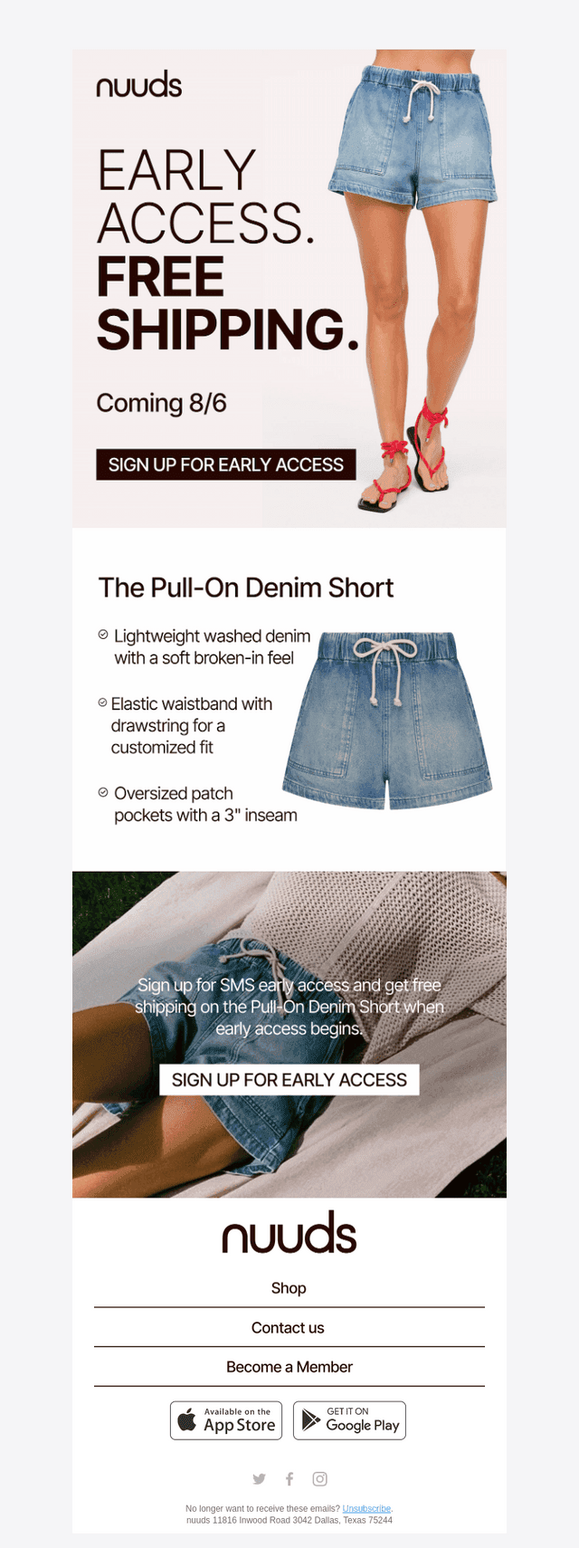 Pull-On Denim Short Restock is Tomorrow!