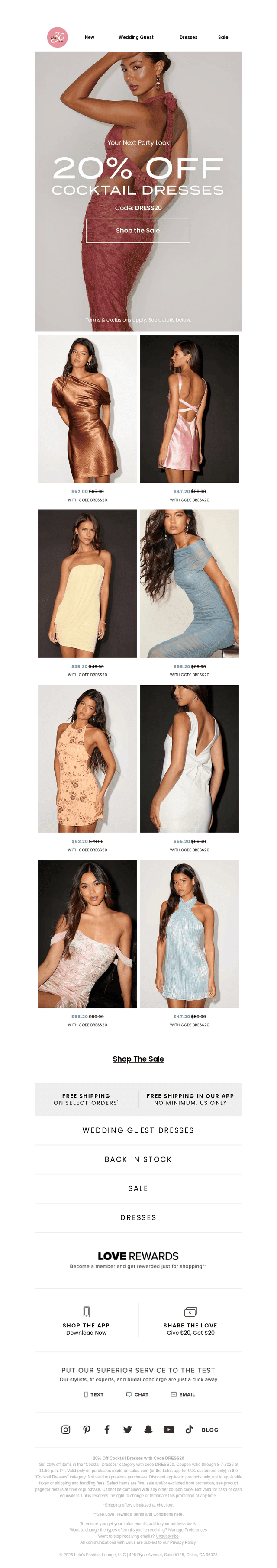 Select Cocktail Dresses Are 20% Off 👗​