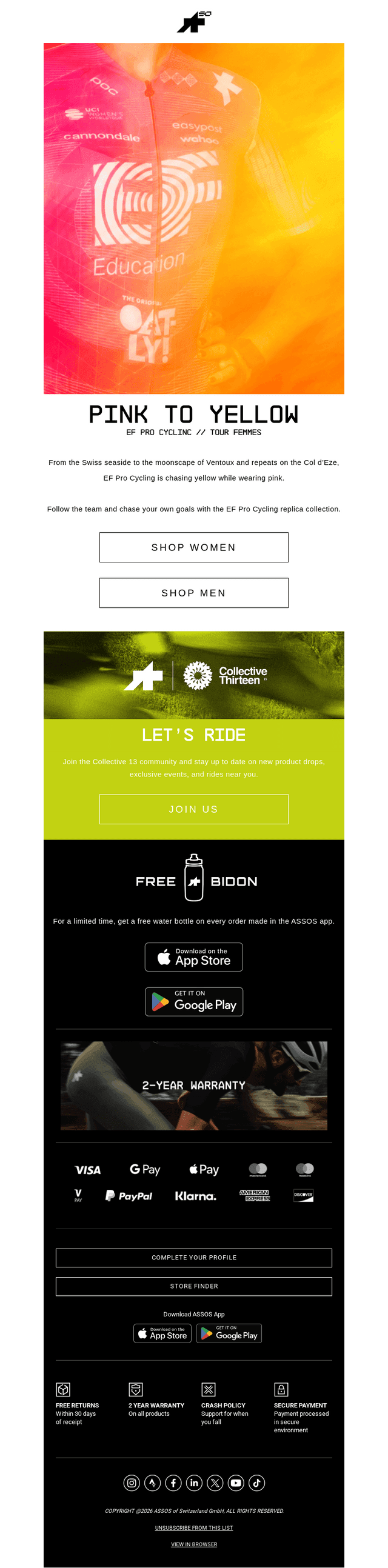 ASSOS email from Thu, Aug 6, 2026