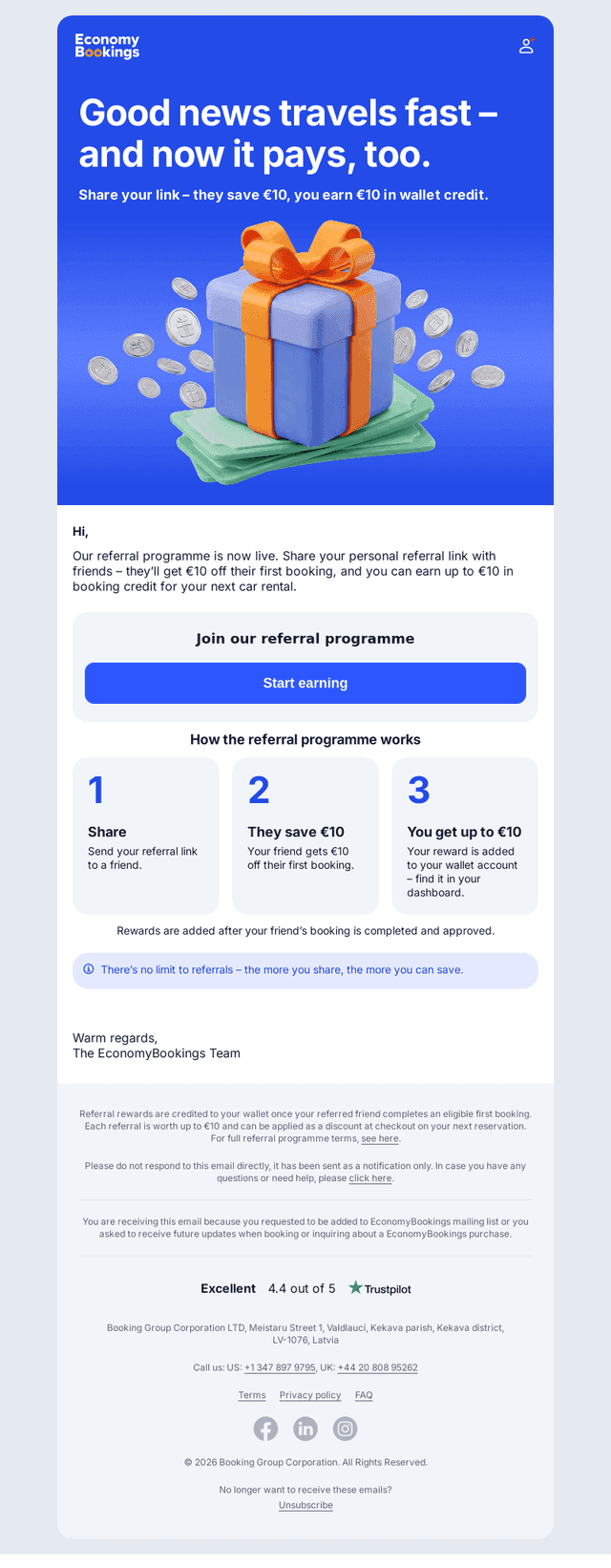 EconomyBookings.com email from Thu, Aug 6, 2026