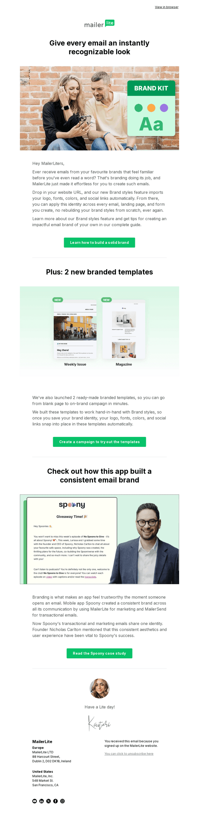 MailerLite email from Thu, Aug 6, 2026