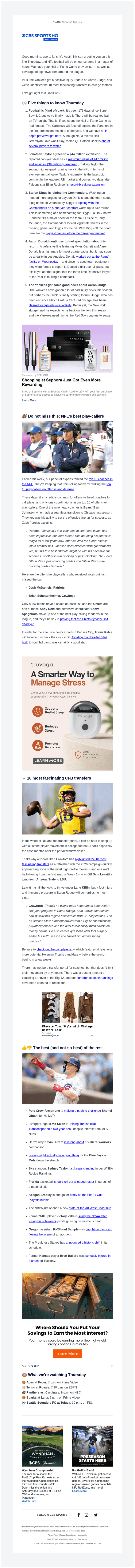 CBS email from Thu, Aug 6, 2026