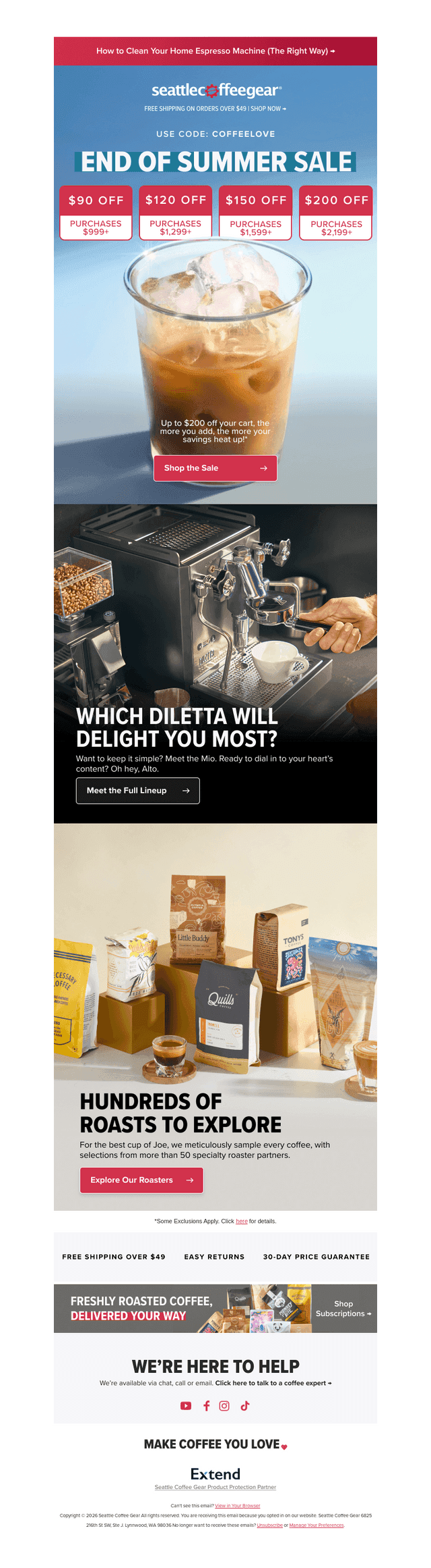 Code COFFEELOVE = Up to $200 Off Right Now