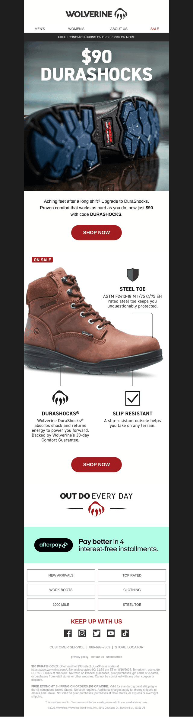 Your Feet Are Cooked. DuraShocks® Isn't.
