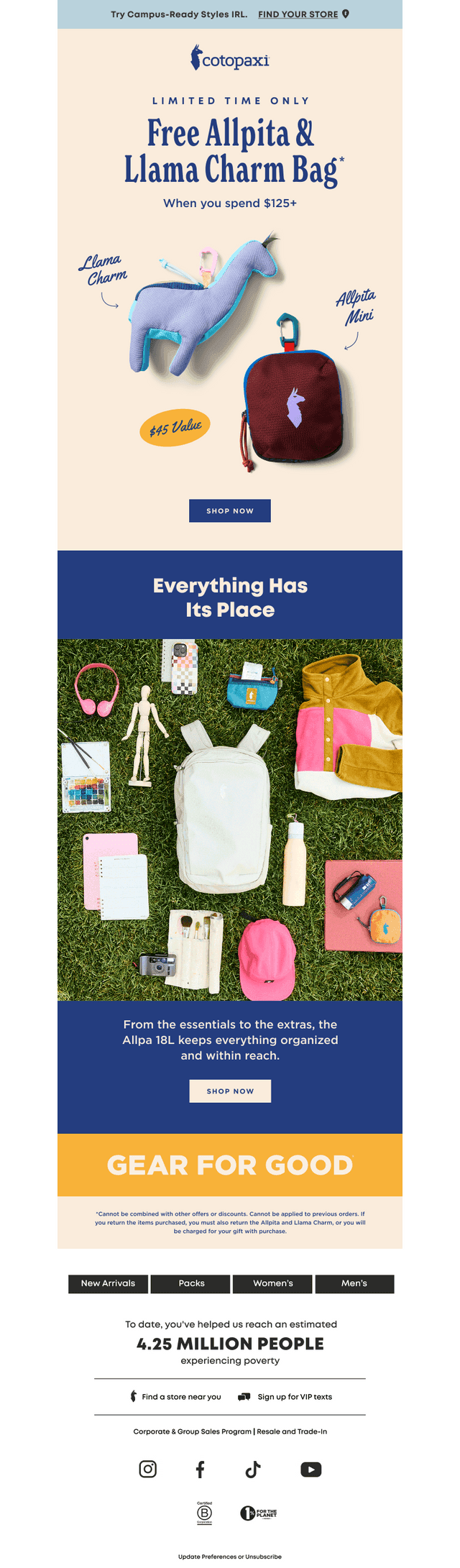 FREE gift with a $125+ purchase!