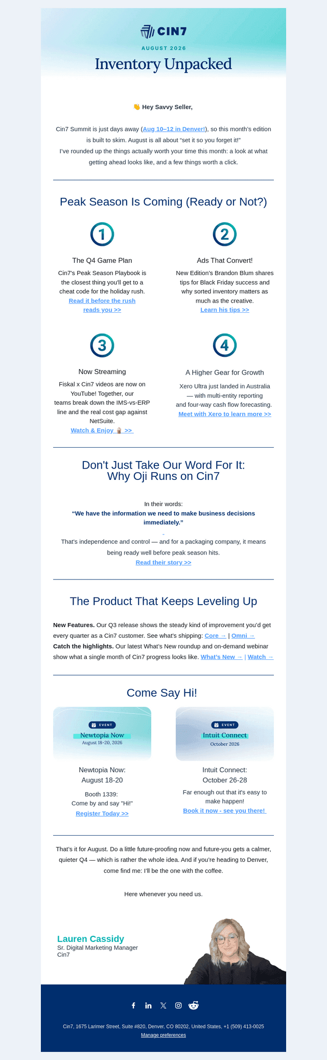 Cin7 email from Thu, Aug 6, 2026