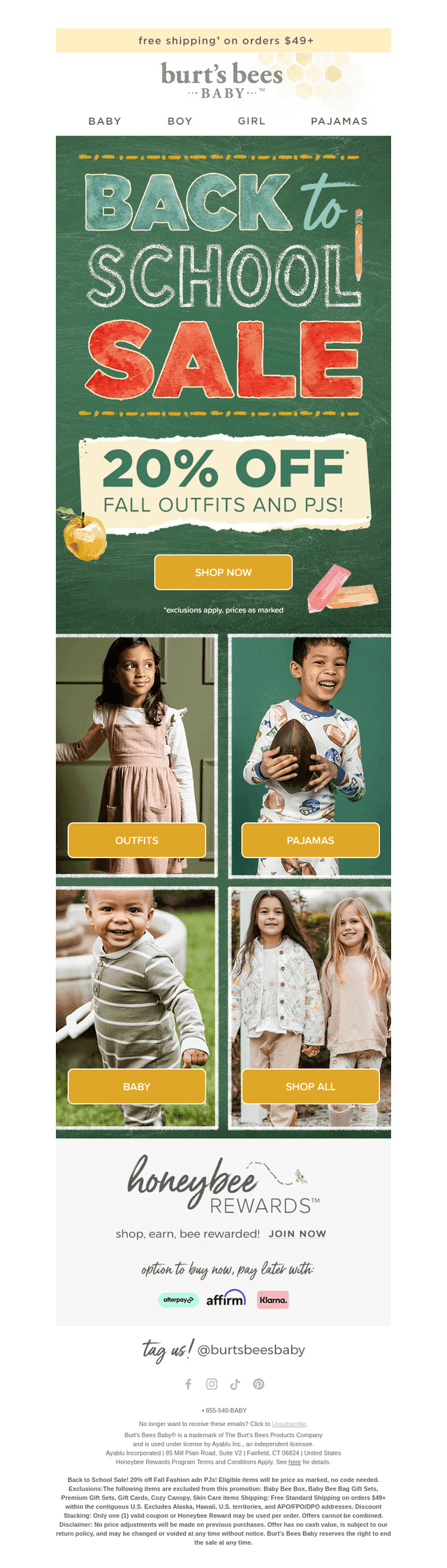 Burt's Bees Baby email from Fri, Aug 7, 2026