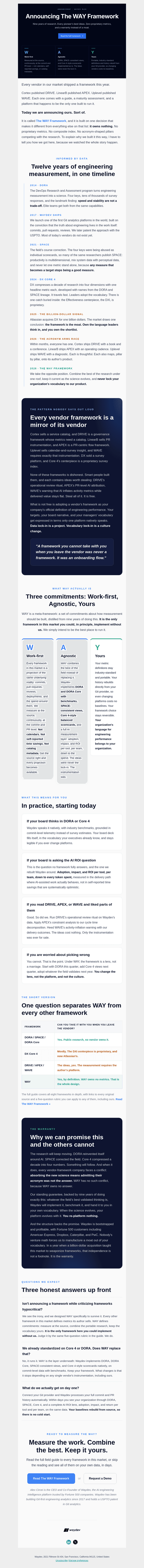 The WAY Framework