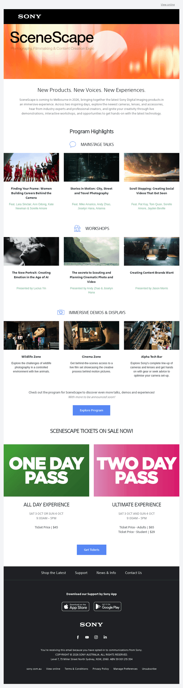 Your first look at the SceneScape 2026 program📣