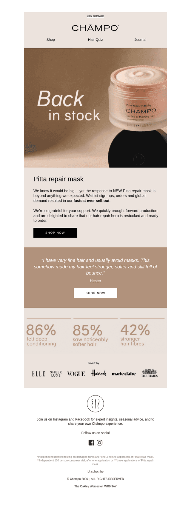 ChAmpo email from Fri, Aug 7, 2026