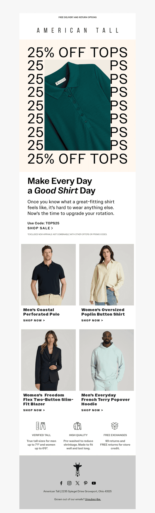 25% Off Your Best-Fitting Tops