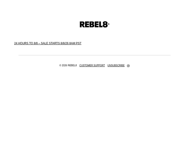 REBEL8 email from Fri, Aug 7, 2026