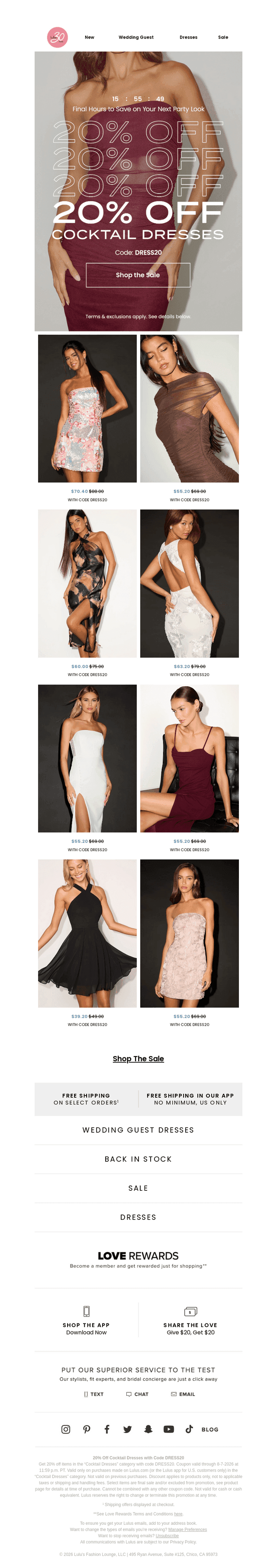 Cocktail Occasions 🤝 20% Off 1000+ Dresses