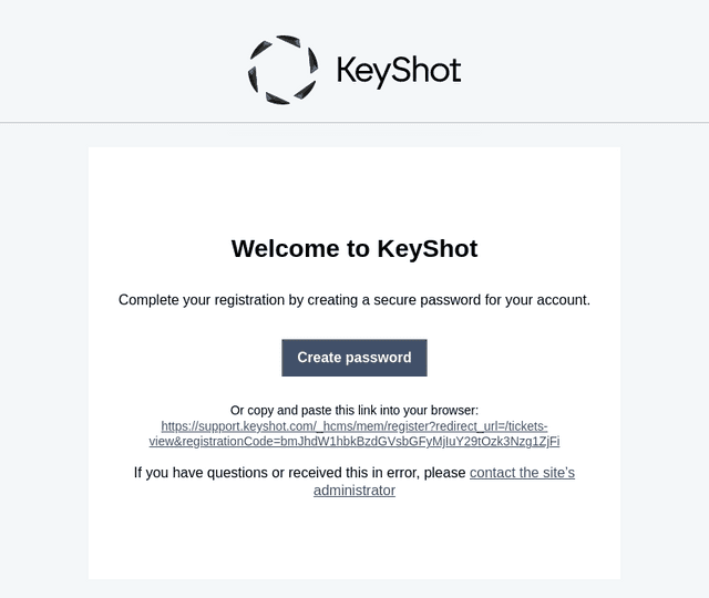 You've been given access to content at support.keyshot.com