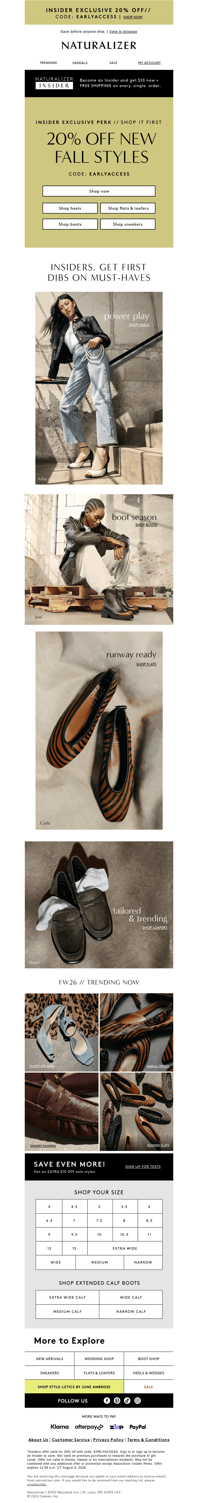 Insiders Only: 20% OFF new fall styles