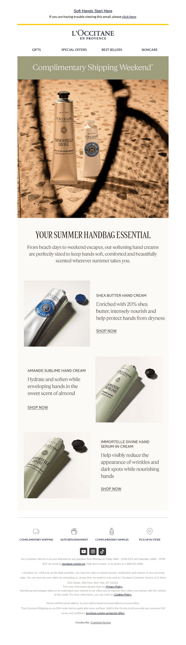 L'Occitane en Provence email from Sat, Aug 8, 2026