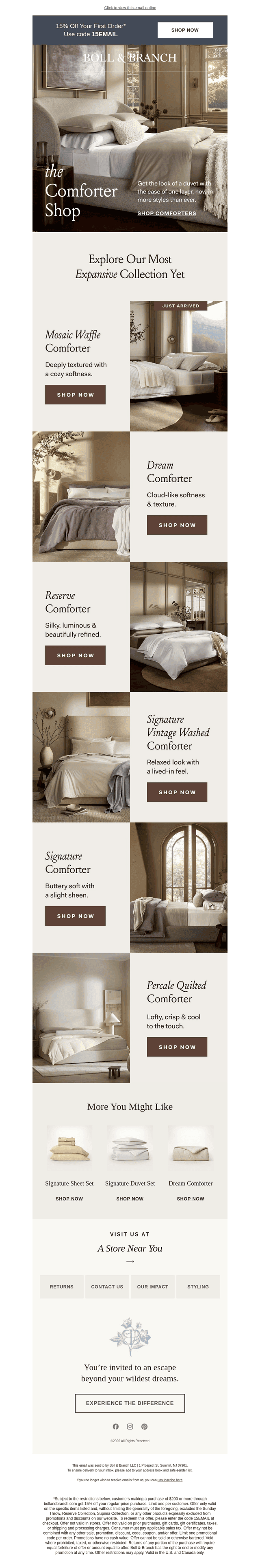 Step inside The Comforter Shop