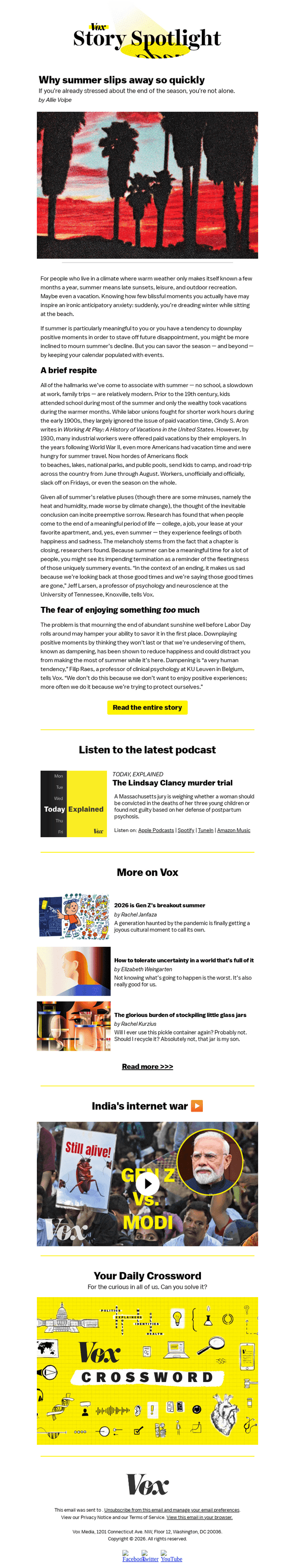 Vox email from Sat, Aug 8, 2026