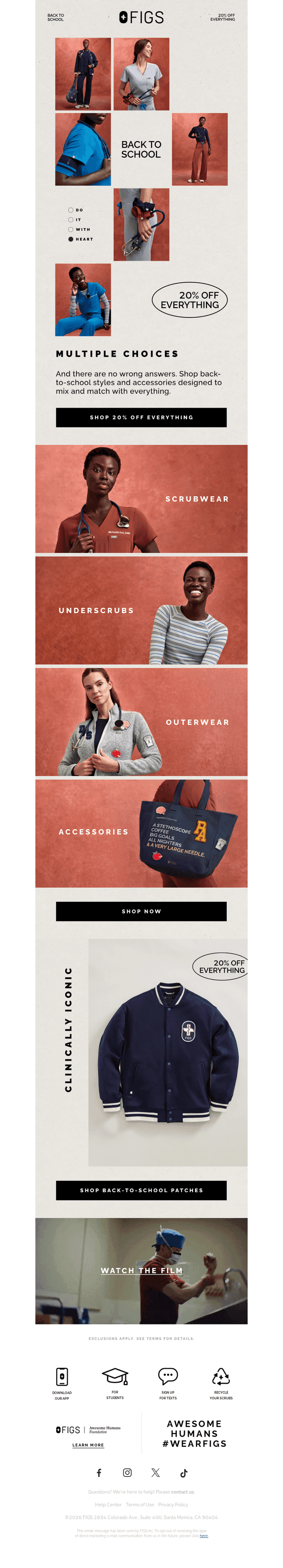 20% OFF Everything for Back to School