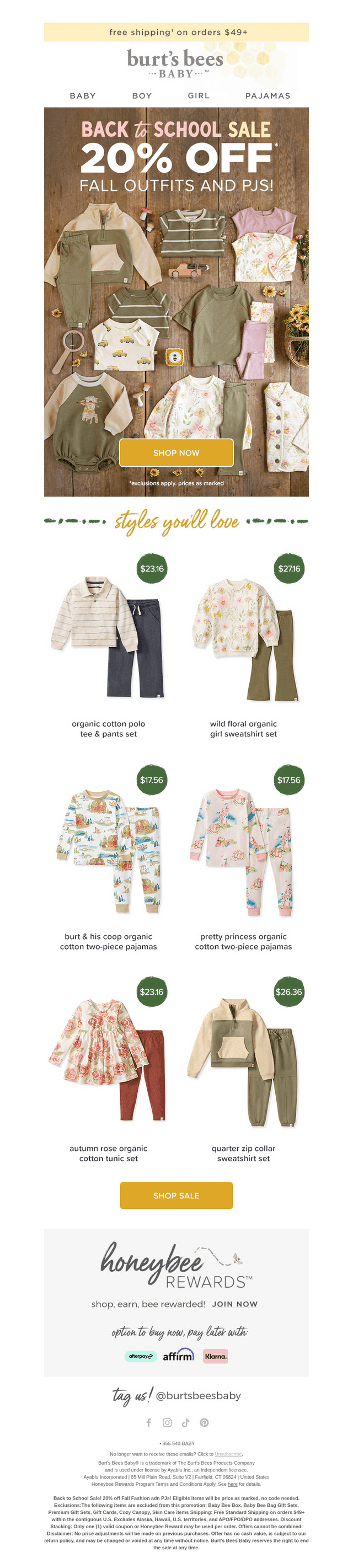 Burt's Bees Baby email from Sun, Aug 9, 2026