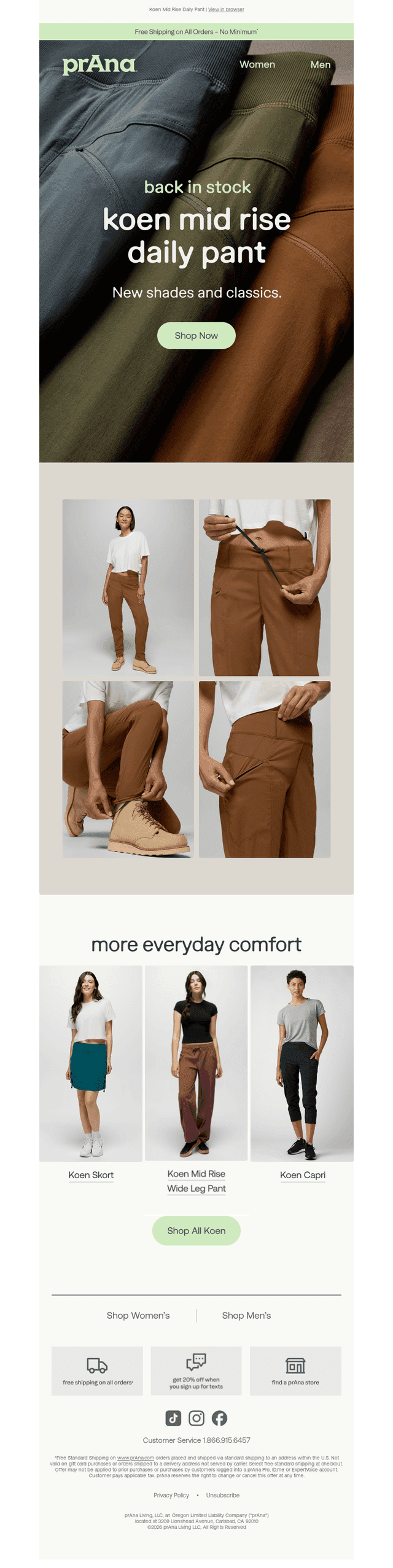 prAna email from Sun, Aug 9, 2026