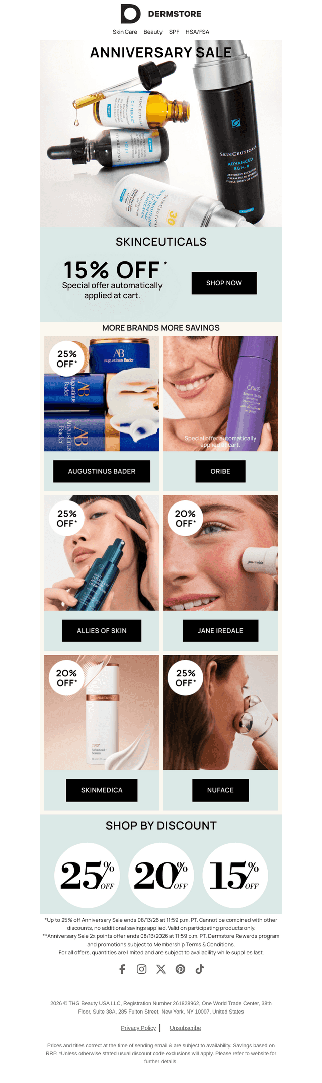 DermStore email from Sun, Aug 9, 2026