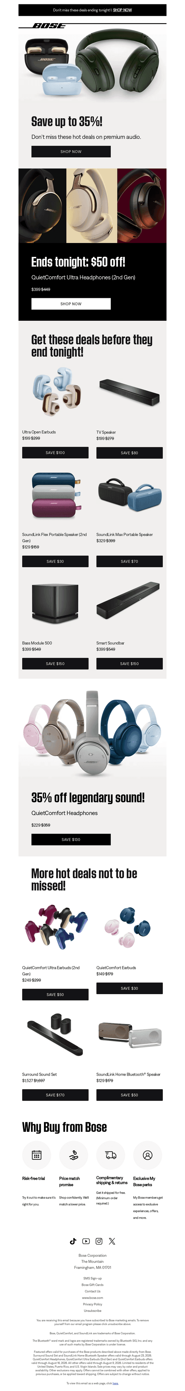 Bose email from Sun, Aug 9, 2026