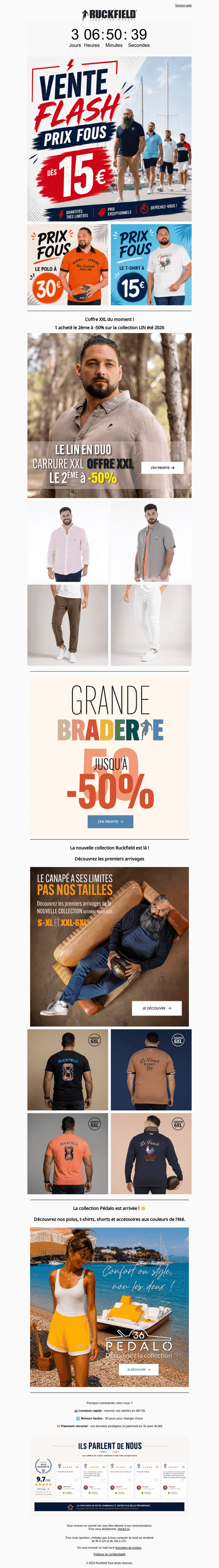 Plus que 4J 😱 VENTE FLASH : Dès 15€ sur une sélection !