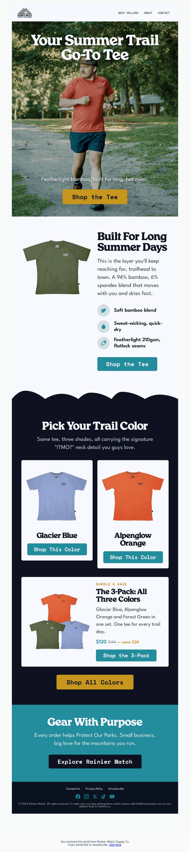 Your trail-ready bamboo tee is here 🌲