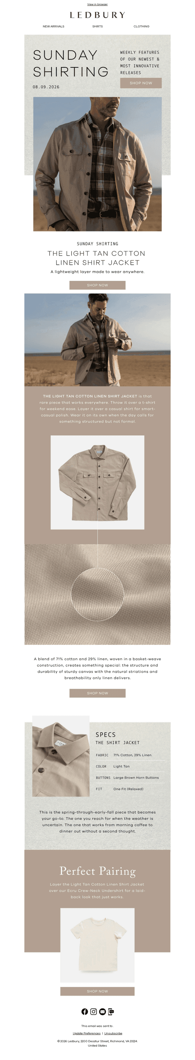 Sunday Shirt “Jacket” – Live Layered