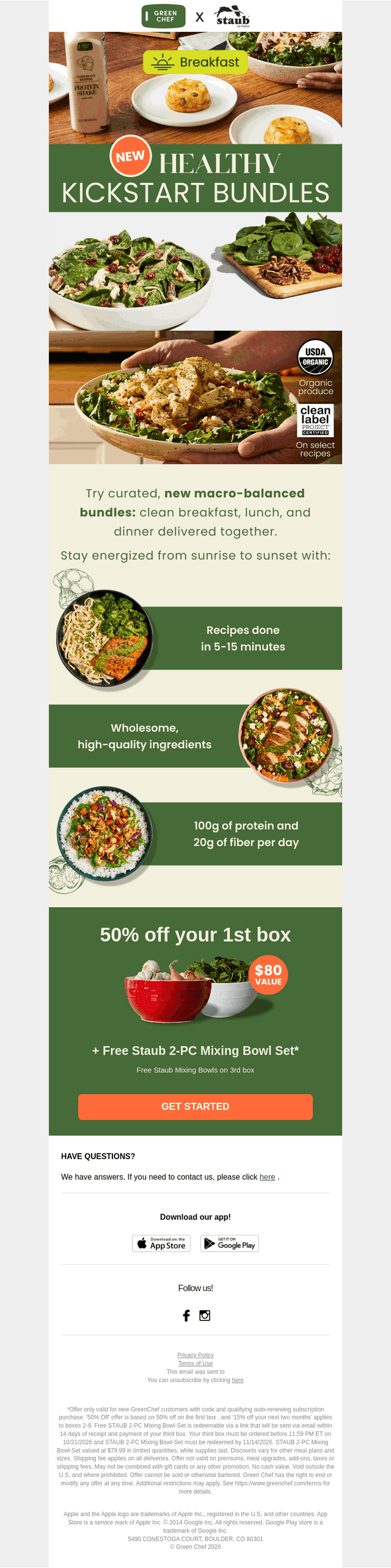 Green Chef email from Sun, Aug 9, 2026