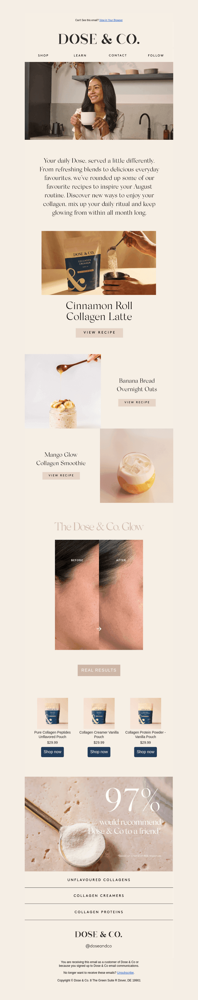 Dose & Co email from Mon, Aug 10, 2026