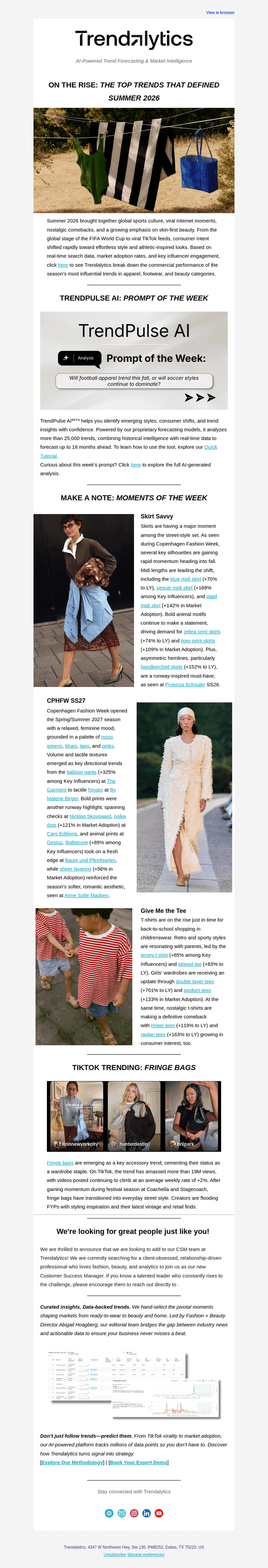 Trendalytics Innovation Labs email from Mon, Aug 10, 2026