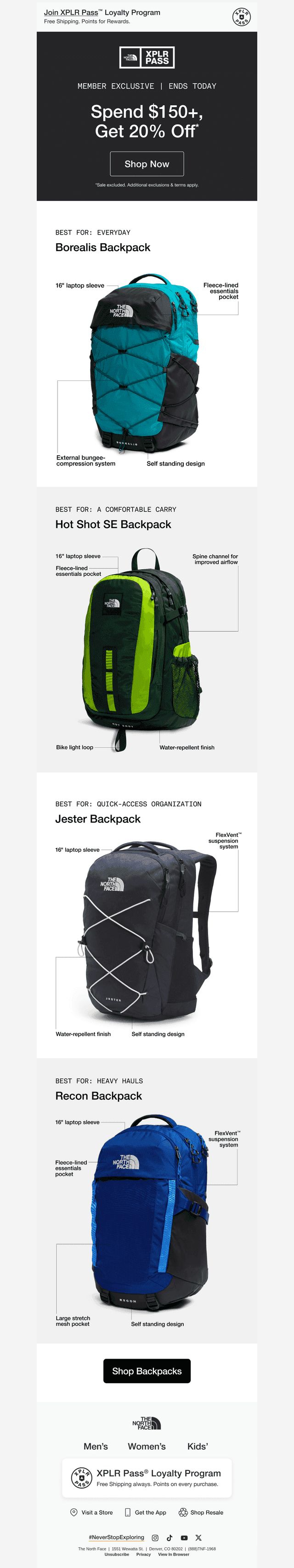 Ends today: Spend $150+, get 20% off