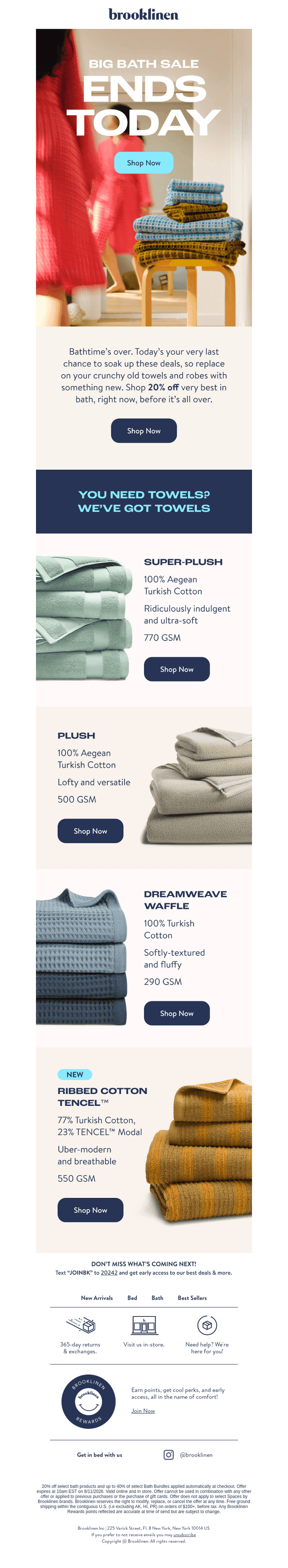 BIG BATH SALE ENDS TODAY.